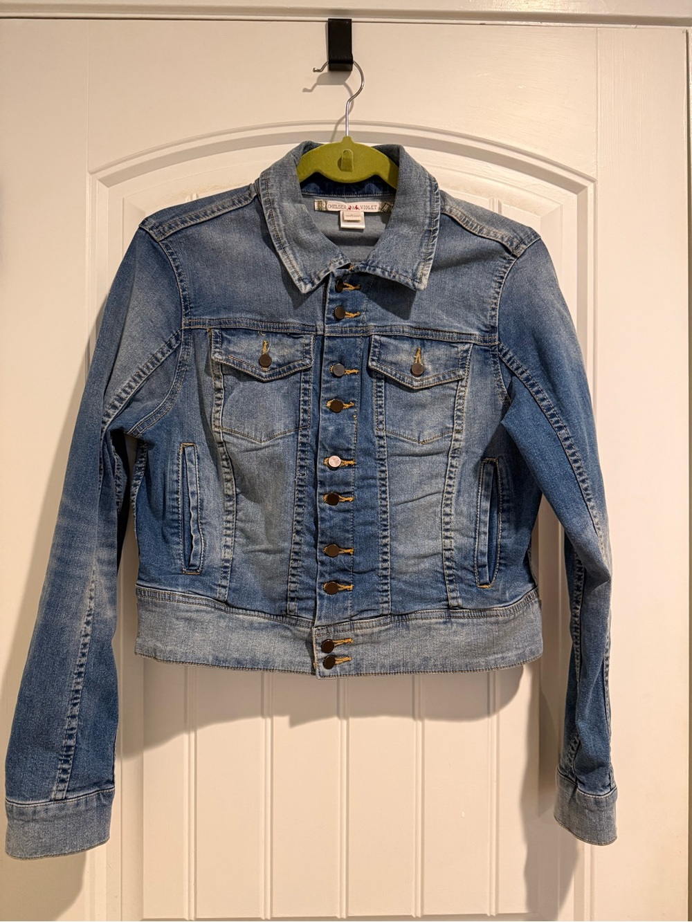 Chelsea & Violet Light Blue Washed Denim Jacket - Women's Jean Coat
